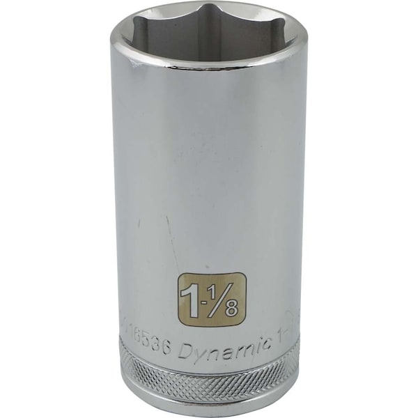 1/2" Drive, 1-1/8" SAE Socket, 6 Points